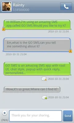 GO SMS Pro Grey Theme android App screenshot 7